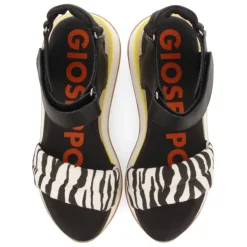 GIOSEPPO WEDGE SANDALS WITH ANIMAL PRINT FOR WOMEN ERACLEA